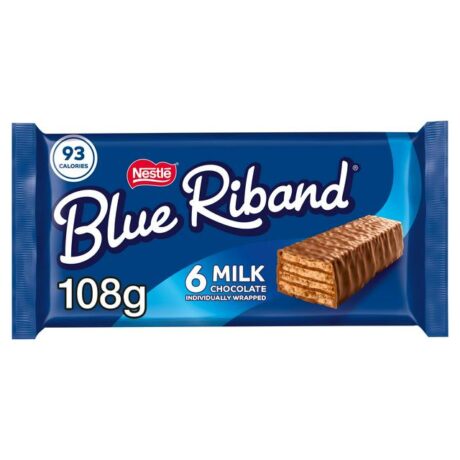 Blue Riband Original Milk Chocolate Wafer Biscuit Bar Multipack 108g