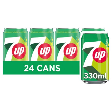 7UP Regular Lemon And Lime Can 24 X 330ml Case