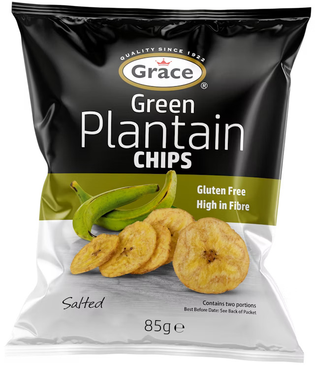 Grace Foods Green Plantain Chips 85g x9