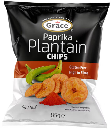 Grace Foods Paprika Plantain Chips 85g x9