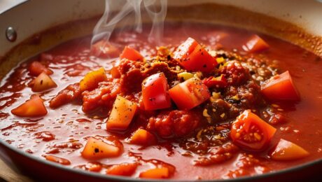 Algerian Chakchouka – A hearty tomato and pepper-based stew.