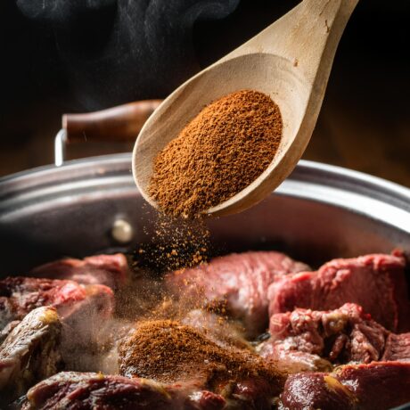 Cameroonian Eru Soup – A nutritious leafy green soup with assorted meats.