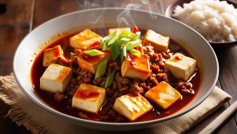 Chinese Mapo Tofu – A spicy Sichuan dish with tofu and minced meat
