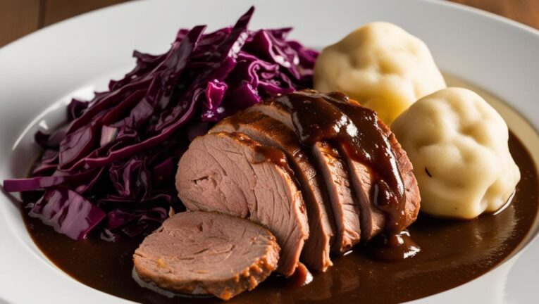German Sauerbraten – Marinated pot roast with tangy gravy