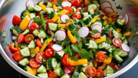 Lebanese Fattoush Salad – A fresh salad with toasted pita and sumac dressing