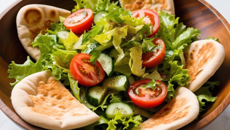 Lebanese Fattoush Salad – A fresh salad with toasted pita and sumac dressing