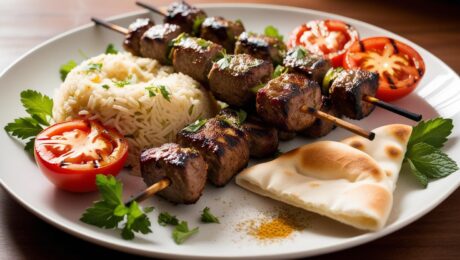 Spanish Paella – A saffron-infused rice dish with seafood 8 Persian Kebab Koobideh – Grilled minced lamb skewers