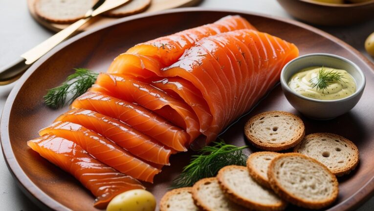 Scandinavian Gravlax – Cured salmon with dill and mustard sauce