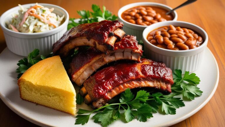 Texas BBQ Ribs – Slow-smoked pork ribs with a tangy glaze
