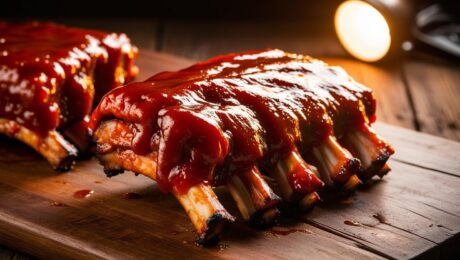 Texas BBQ Ribs – Slow-smoked pork ribs with a tangy glaze