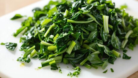 Cameroonian Eru Soup – A nutritious leafy green soup with assorted meats.