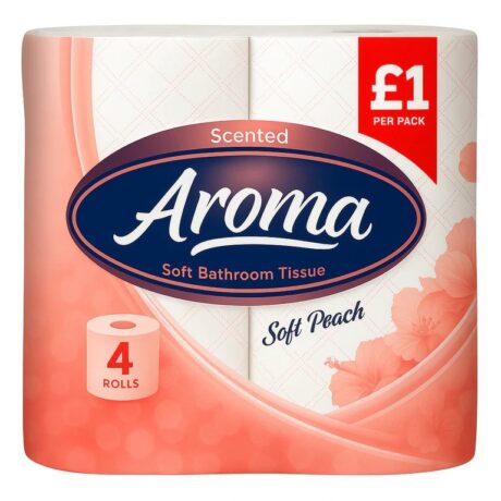 Aroma Scented Soft Peach Toilet Roll 4 Pack