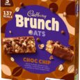 Cadbury Brunch Bar Choc Chip 5 Pack 140g – chocolate cereal snack bars with oats and crisped rice