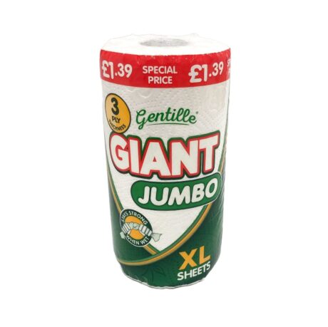 Gentille Giant Kitchen Roll Jumbo 3PLY Thickness Towel Durable Paper XL Roll
