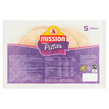 Mission 5 Pitta Bread Plain