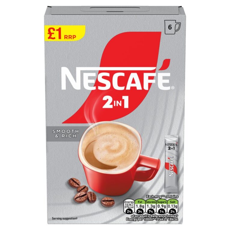 Nescafe 2in1 Instant Coffee Sachets 6 x 9g