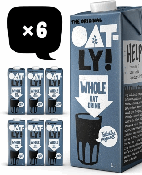Oatly Oat Drink Whole Long Life 1L X 6