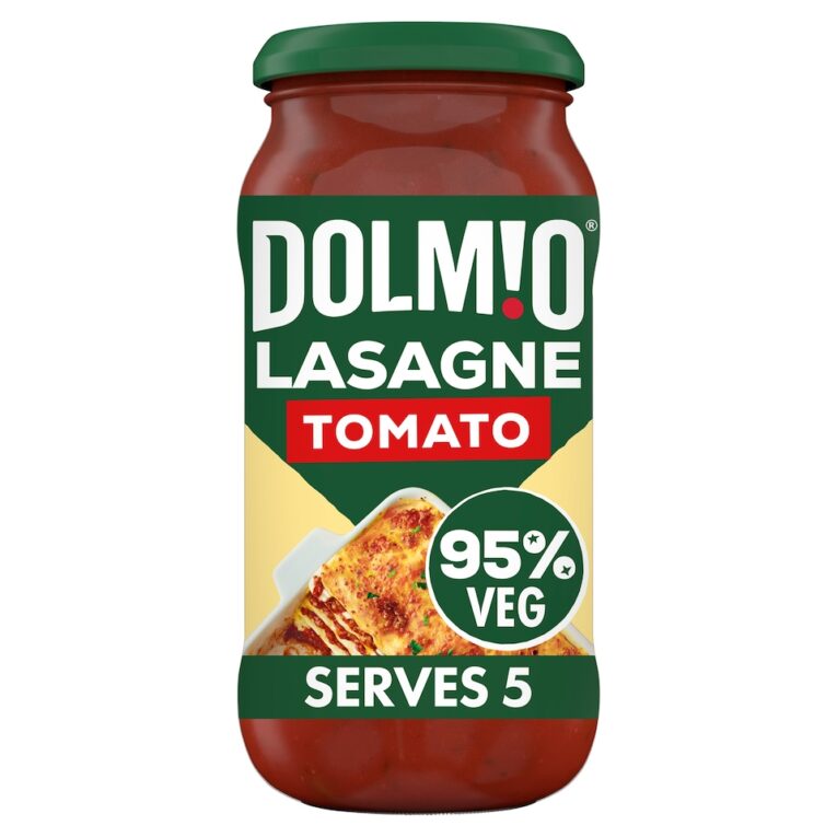 Dolmio Lasagne Red Tomato Pasta Sauce 450g jar – Italian lasagne sauce with herbs
