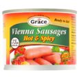 Grace Hot & Spicy Viennas Halal 200g can – Ready-to-eat spicy chicken sausages