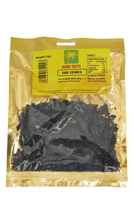 Pack of Home Taste Ugu Leaves 25g – Dried fluted pumpkin leaves for African soups and smoothies