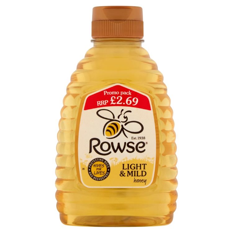 Rowse Light and Mild Honey 340g Squeeze Bottle