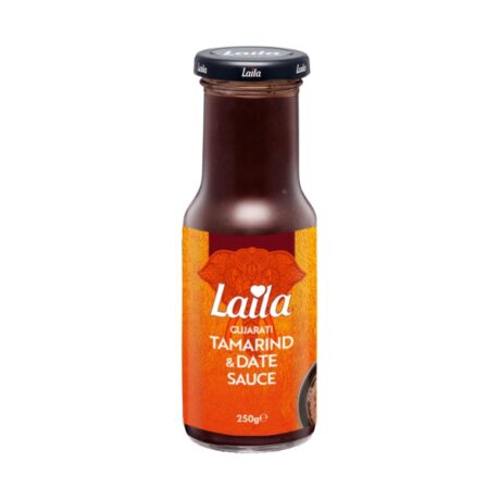 Laila Gujarati Tamarind and Date Sauce 250g bottle – Authentic sweet and tangy Indian chutney with tamarind and dates
