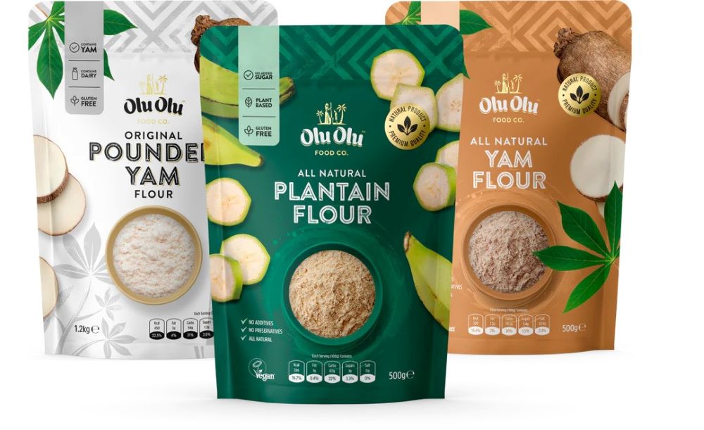 Olu Olu Foods products West African ingredients and snacks available in the UK from 4Way Foods