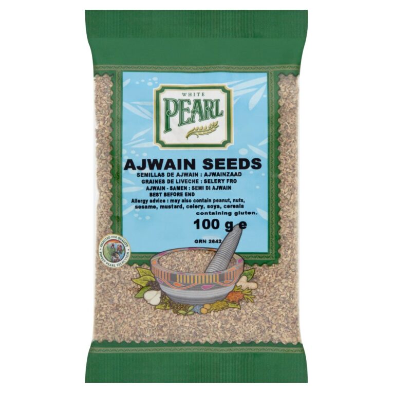 White Pearl Ajwain Seeds 100g spice pack – premium quality carom seeds