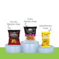 Grace, Asiko, and Olu Olu plantain chips comparison; Caribbean and African snack brands; golden crispy plantain chips UK; 4Way Foods plantain snack review