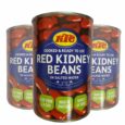 KTC Red Kidney Beans 400g x3 Case – Premium Quality Beans in Brine, High in Protein and Fibre, Vegan and Vegetarian Friendly, Available at 4 Way Foods UK