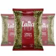 Laila Green Lentils 2kg x3 Case – Premium Whole Lentils, High in Protein and Fibre, Ideal for Soups, Curries, and Salads, Vegan and Vegetarian Friendly, Available at 4 Way Foods UK
