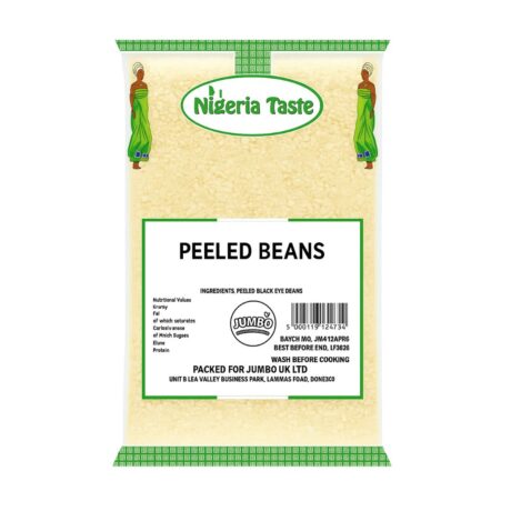 Nigeria Taste Peeled Beans 1kg bag – peeled black-eyed beans for Akara, Moin Moin, and Gbegiri