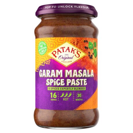 Patak’s Garam Masala Spice Paste 283g jar – Indian spice paste for curries, available online at 4Way Foods UK