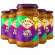 Patak’s Lime Pickle 283g x6 Pack – medium-spiced Indian condiment made with real lime and aromatic spices. Great for curries, dips, and wraps.