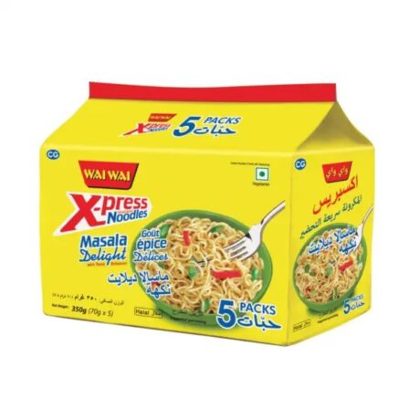 Wai Wai Xpress Masala Delight Noodles family pack box (8 units of 350g)