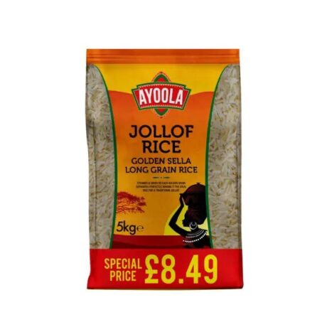 Ayoola Jollof Golden Sella Basmati Rice 5 kg bag - parboiled golden basmati rice