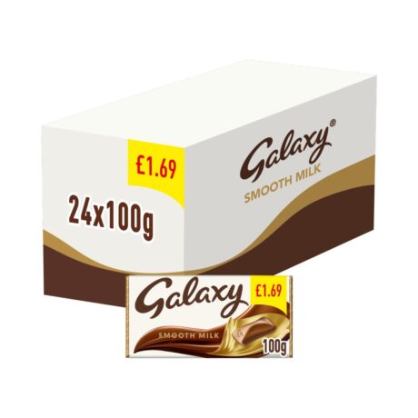 Galaxy Smooth Milk Chocolate Bar 100g x24 wholesale case