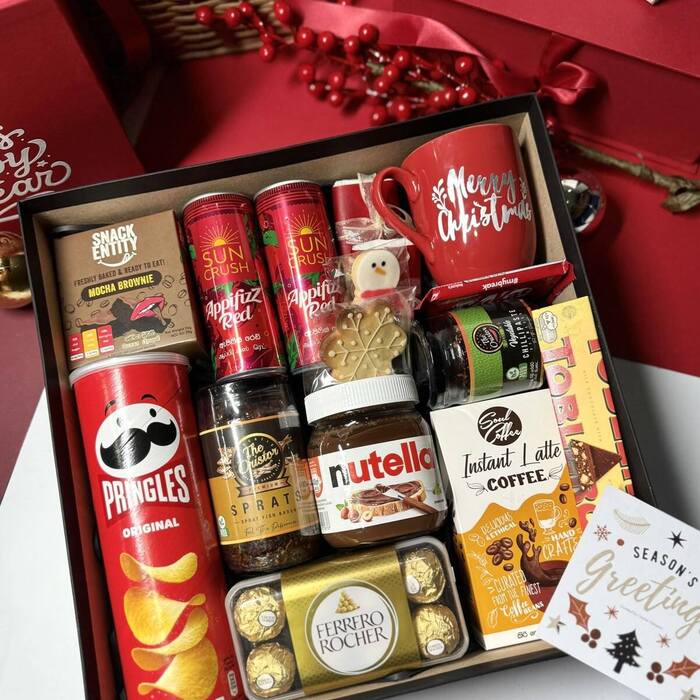 Custom festive food hamper with world foods from 4Way Foods