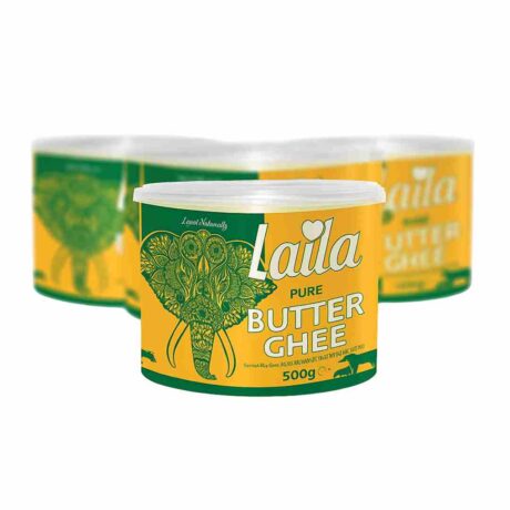 Laila Pure Butter Ghee 500g x6 premium clarified butter in multipack tins