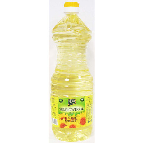 White Pearl Sunflower Oil 1 Litre bottle, premium cooking oil, suitable for frying, roasting, and baking