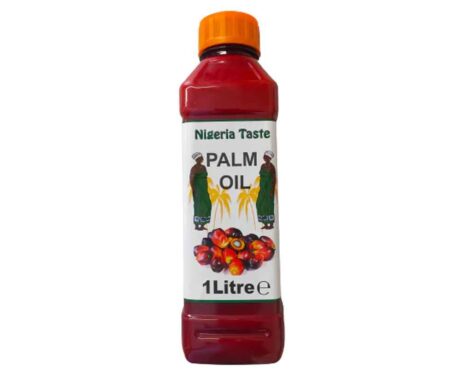 Nigeria Taste Palm Oil 1 Litre bottle – traditional red palm oil for Nigerian and African cooking.