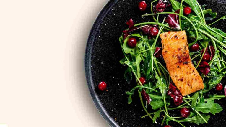 Global food spread with multicultural ingredients