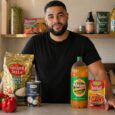 4Way Foods online multicultural supermarket banner showing African, Caribbean, Asian and British groceries including rice, coconut milk, malt drinks and spices with UK nationwide delivery