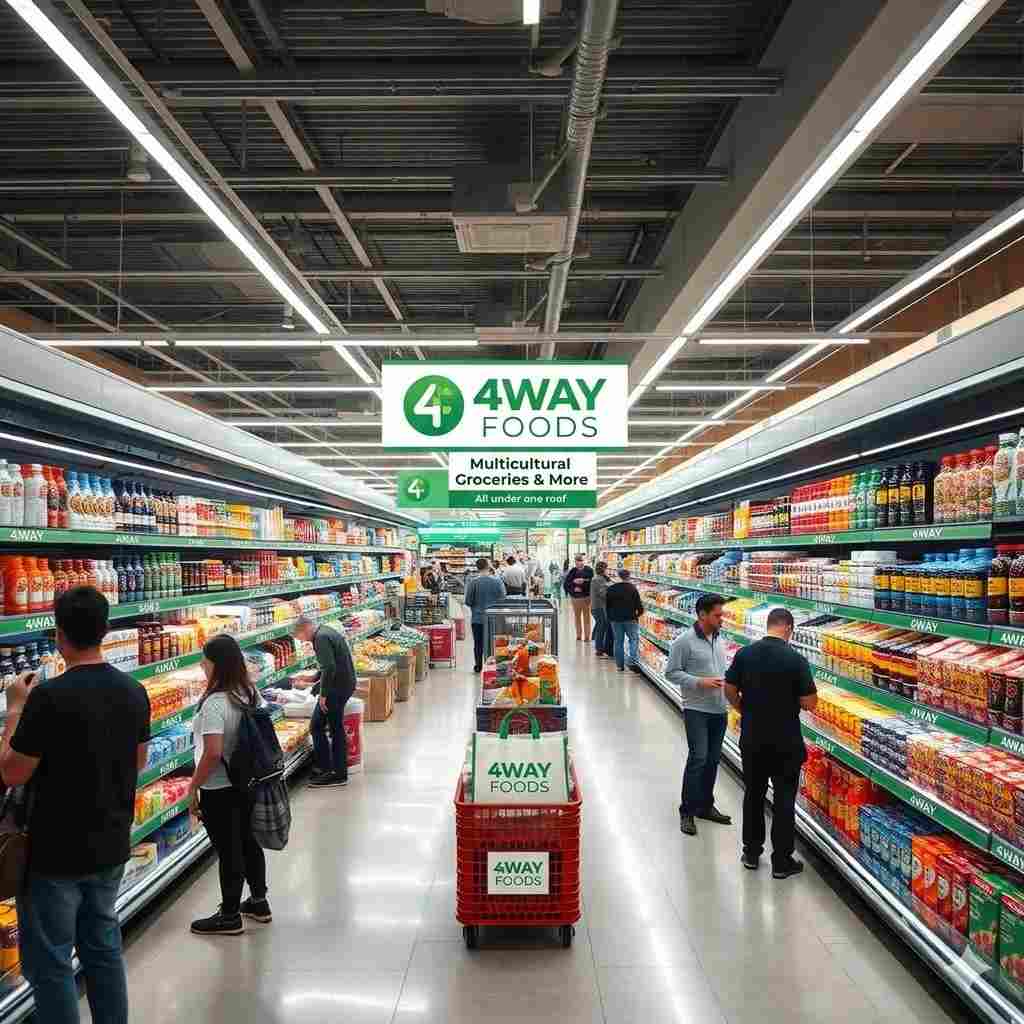 Asian groceries including rice noodles sauces spices and condiments