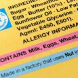 Close up of food packaging showing nutrition facts and ingredients list